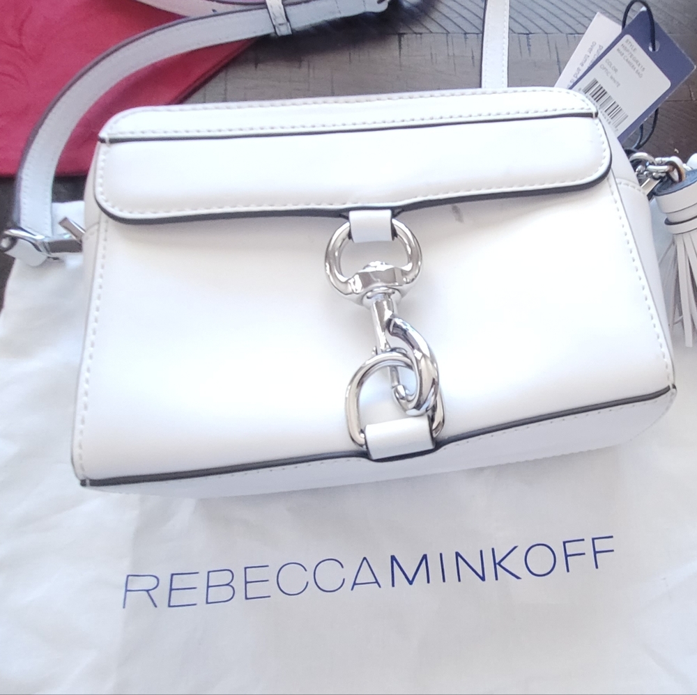 SOLD Rebecca Minkoff White Leather Crosso er